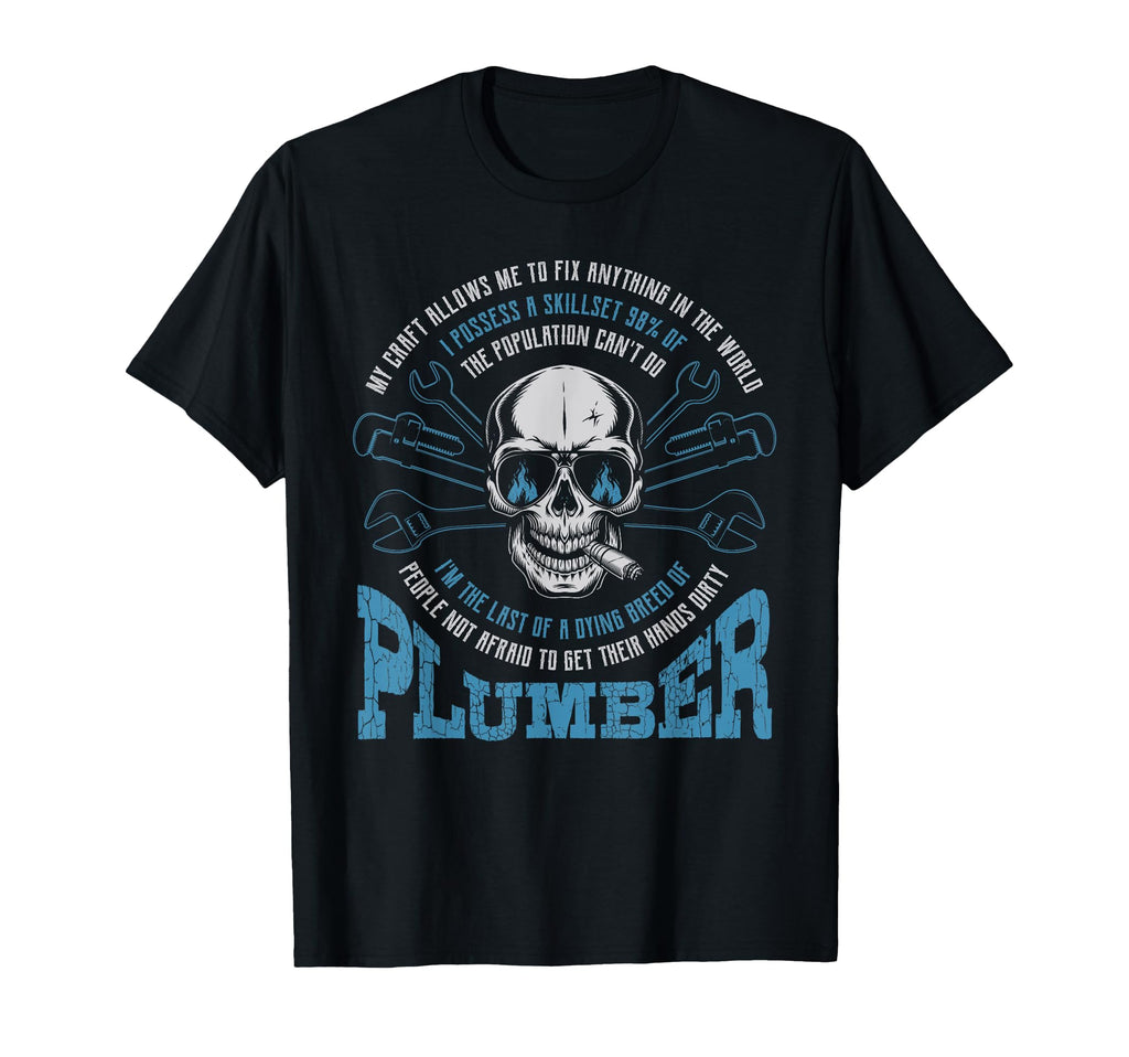 Plumbing Workers Skull Plumber T-Shirt - Aesthetic Graphic Unisex - T-Shirt, Sweatshirt, Hoodie