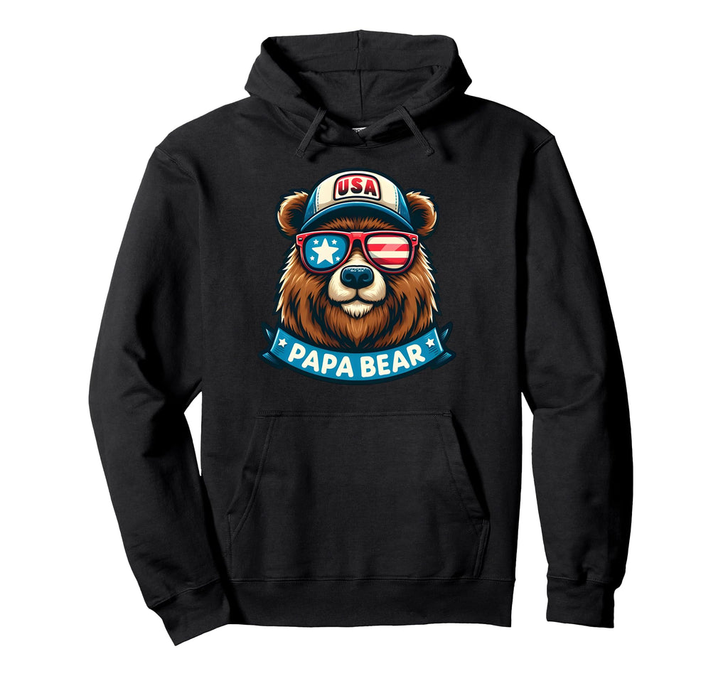 Papa Bear Gifts Funny Birthday Fun Hoodie - Casual Everyday Wear Men Women - T-Shirt, Sweatshirt, Hoodie