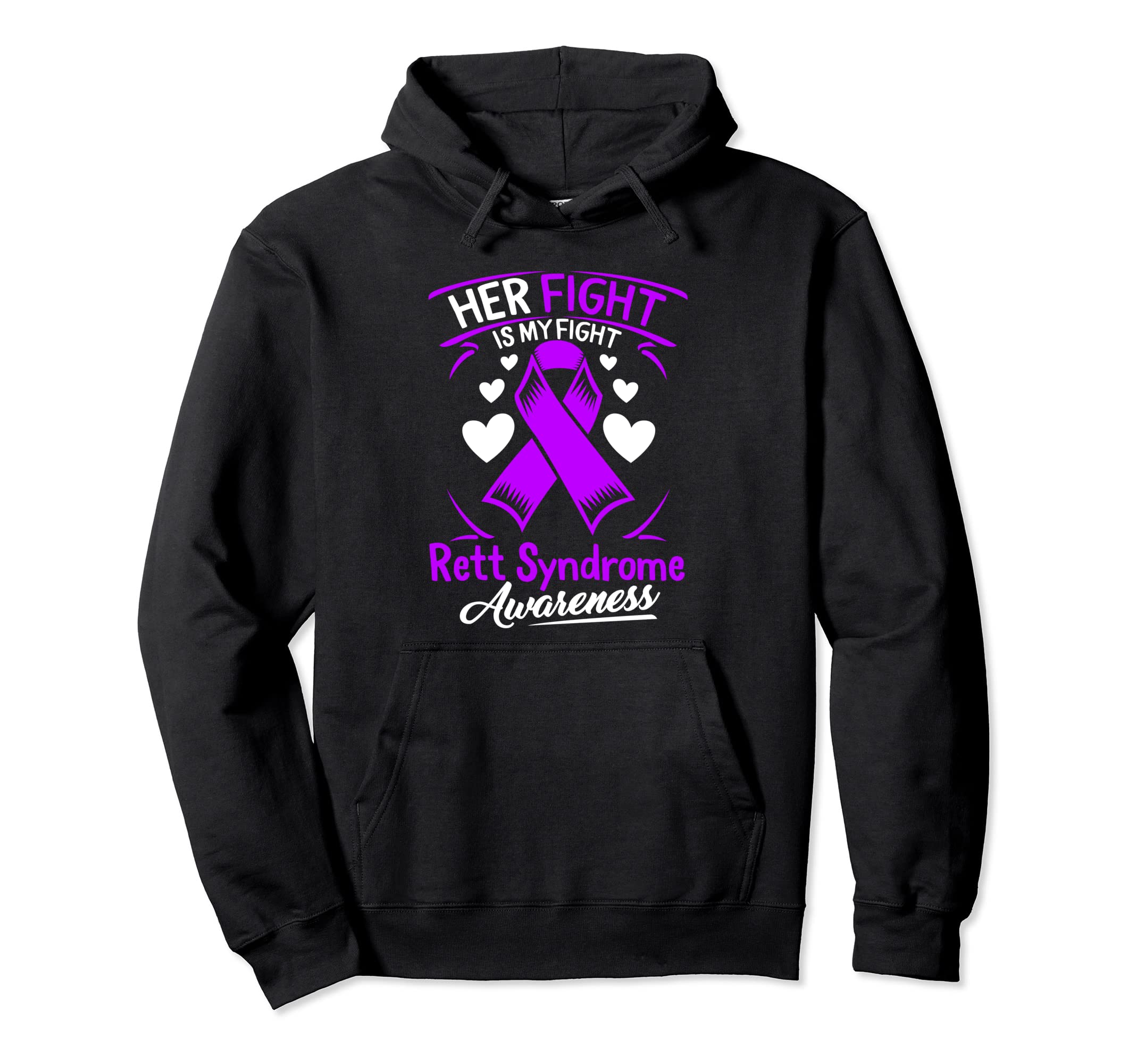 Rett Syndrome Awareness Month Rts Purple Hoodie - Graphic Print for Adults - T-Shirt, Sweatshirt, Hoodie