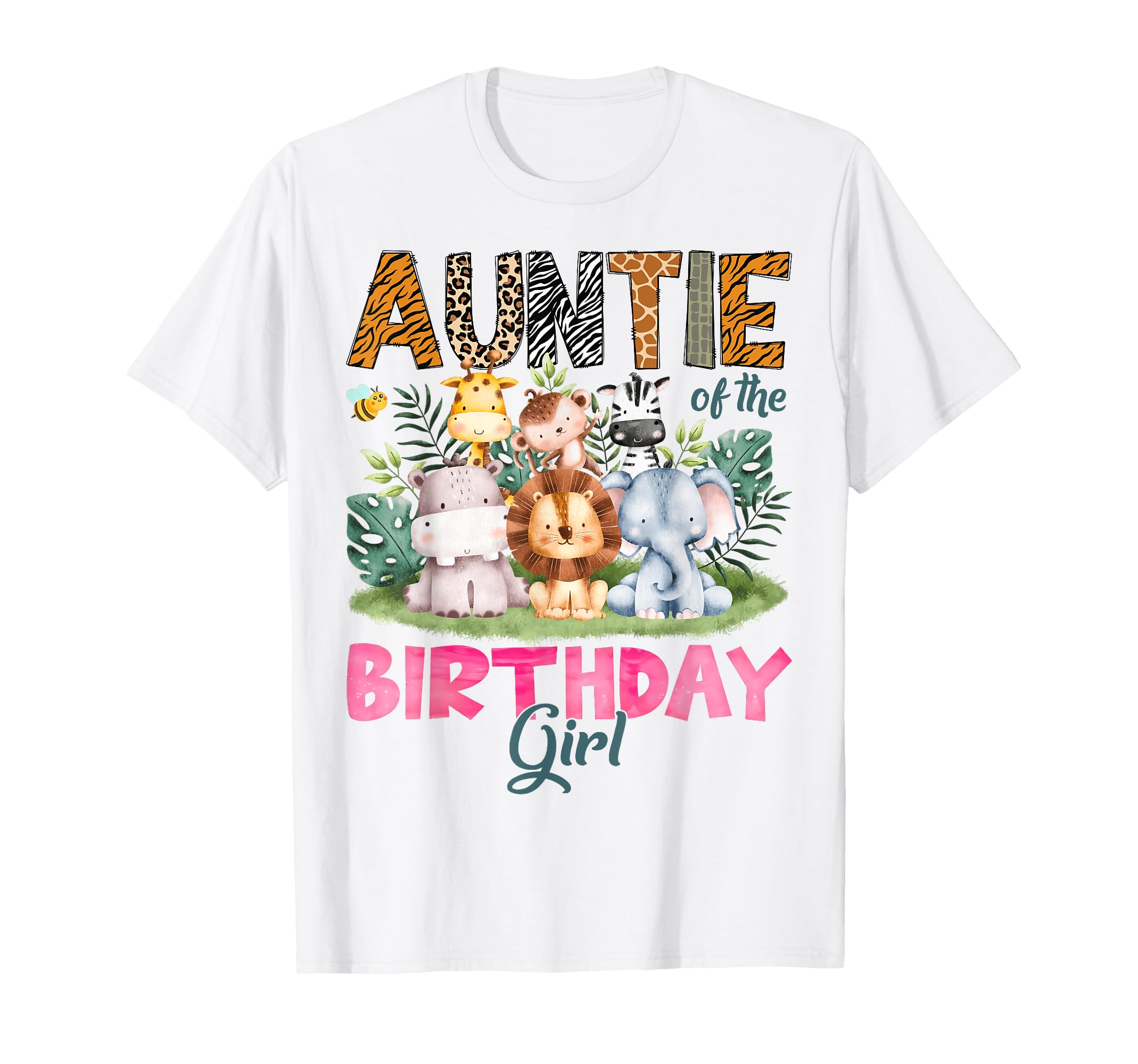 Auntie Birthday Safari Jungle T-Shirt - Aesthetic Graphic for Adults - T-Shirt, Sweatshirt, Hoodie