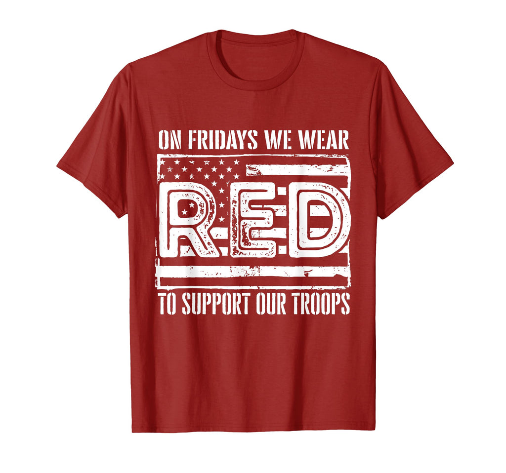 Fridays We Wear Red To Support Our T-Shirt - Unique Graphic for Adults - T-Shirt, Sweatshirt, Hoodie
