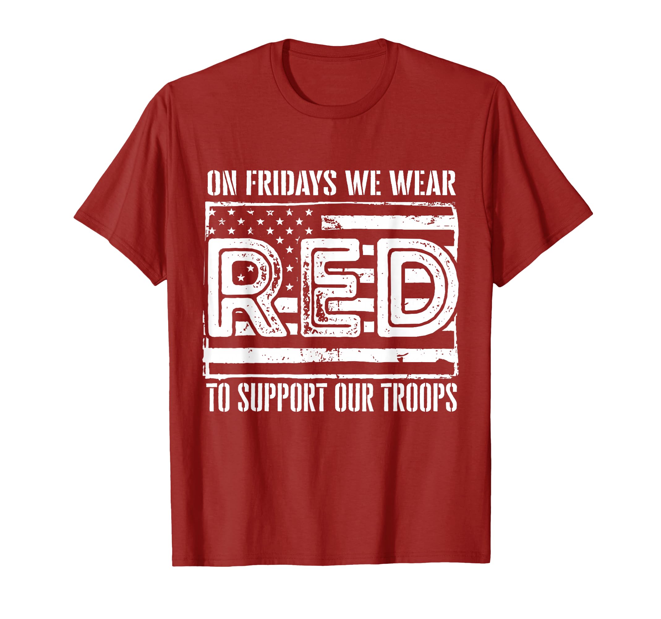 Fridays We Wear Red To Support Our T-Shirt - Unique Graphic for Adults - T-Shirt, Sweatshirt, Hoodie