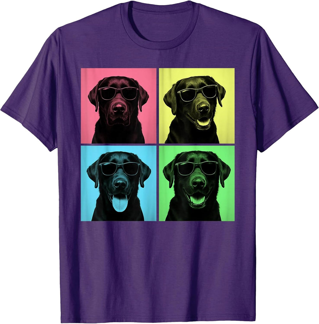 Labrador Pop Art Funny Black Lab Dog Lover Photo - Adult & Kids T-Shirts, Sweatshirts & Hoodies apparel design preview 1