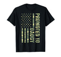 Promoted To Daddy American Flag T-Shirt - Fun Novelty Design for Adults - T-Shirt, Sweatshirt, Hoodie