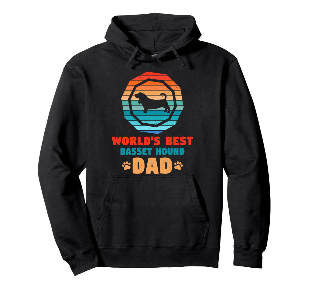 Dog Father Gift Worlds Best Basset Hound Hoodie - Trendy Graphic Men Women - T-Shirt, Sweatshirt, Hoodie
