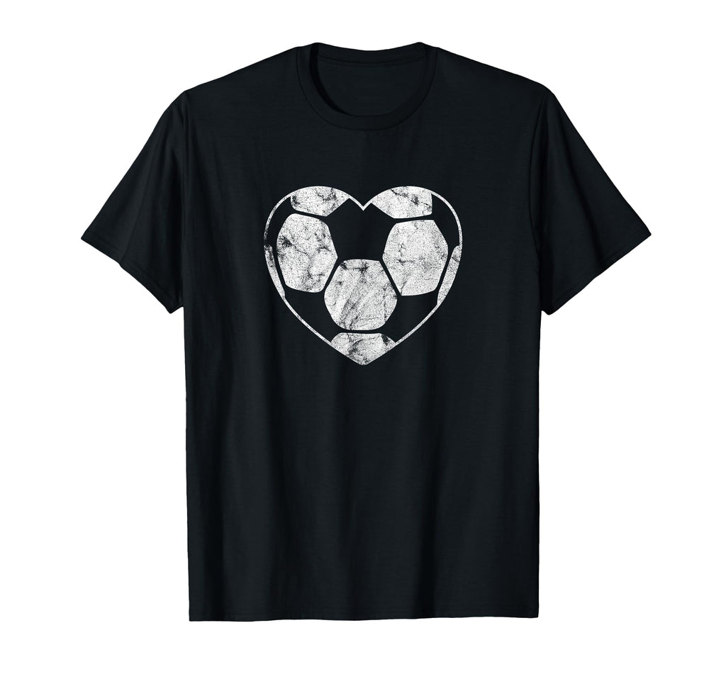 Soccer Ball Heart Shape Mom Parent Fan T-Shirt - Graphic Print Unisex - T-Shirt, Sweatshirt, Hoodie