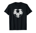 Soccer Ball Heart Shape Mom Parent Fan T-Shirt - Graphic Print Unisex - T-Shirt, Sweatshirt, Hoodie