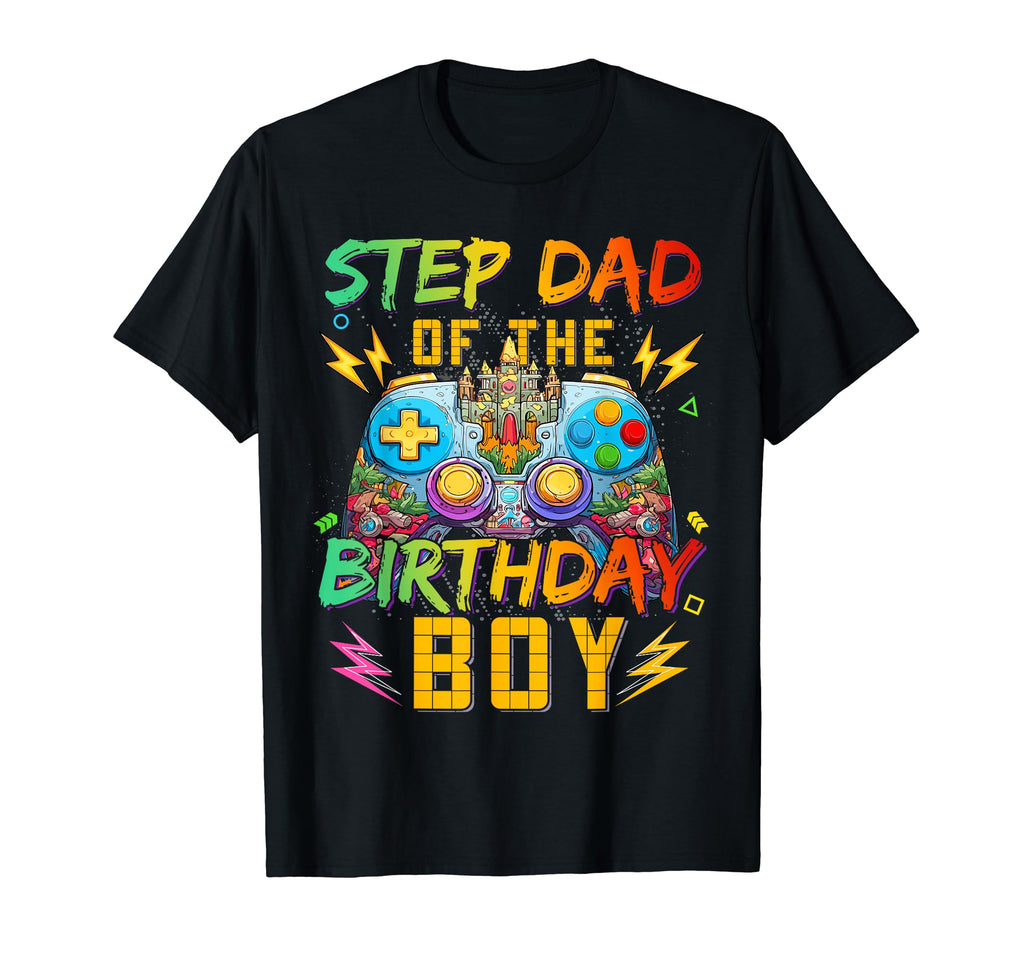 Step Dad Birthday Matching Video Gamer T-Shirt - Graphic Print for Adults - T-Shirt, Sweatshirt, Hoodie