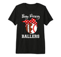 Busy Raising Ballers Funny Football T-Shirt - Novelty Apparel Unisex - T-Shirt, Sweatshirt, Hoodie