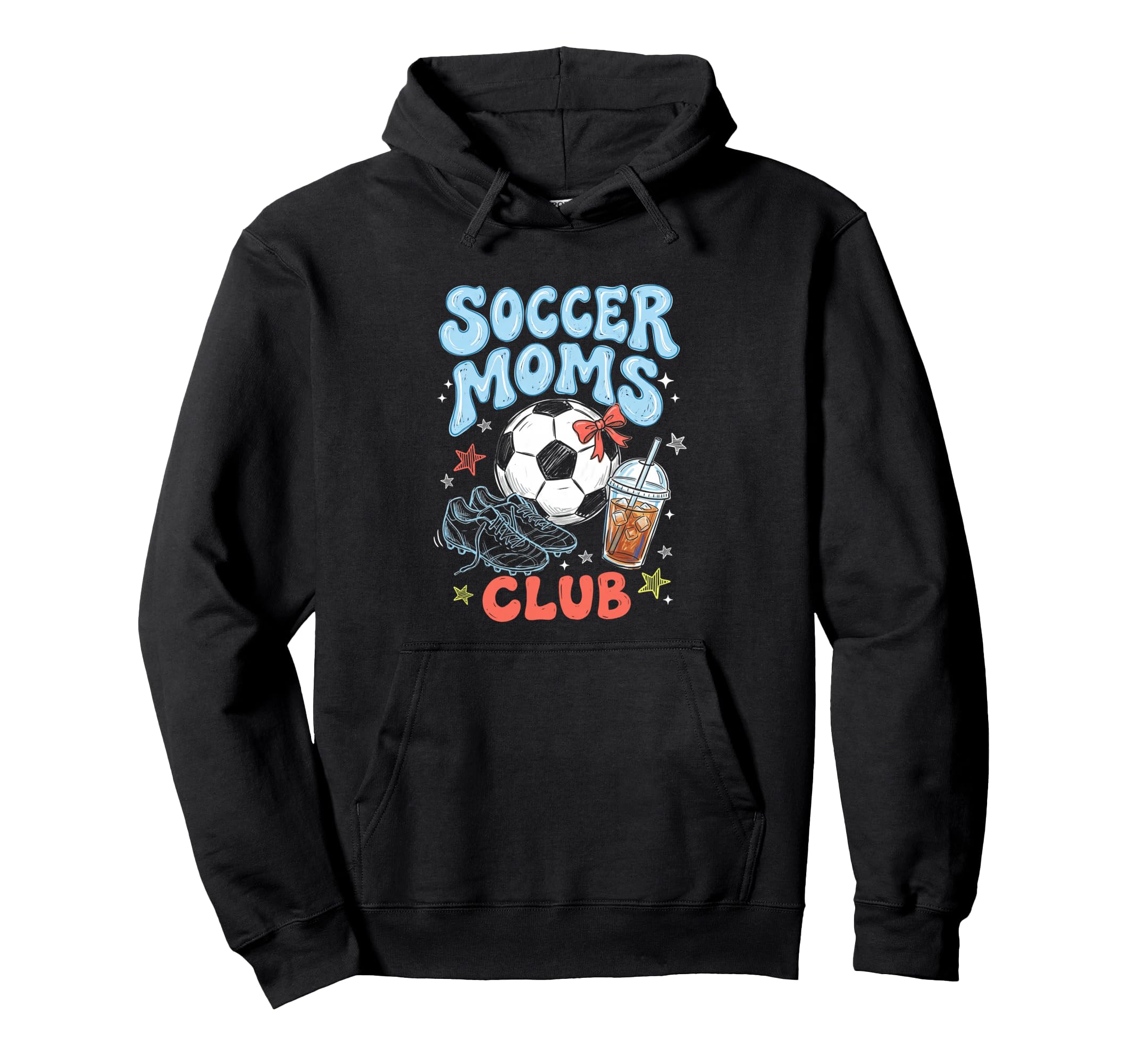 Soccer Moms Club Coquette Bow Gameday Hoodie - Custom Art Print Unisex - T-Shirt, Sweatshirt, Hoodie