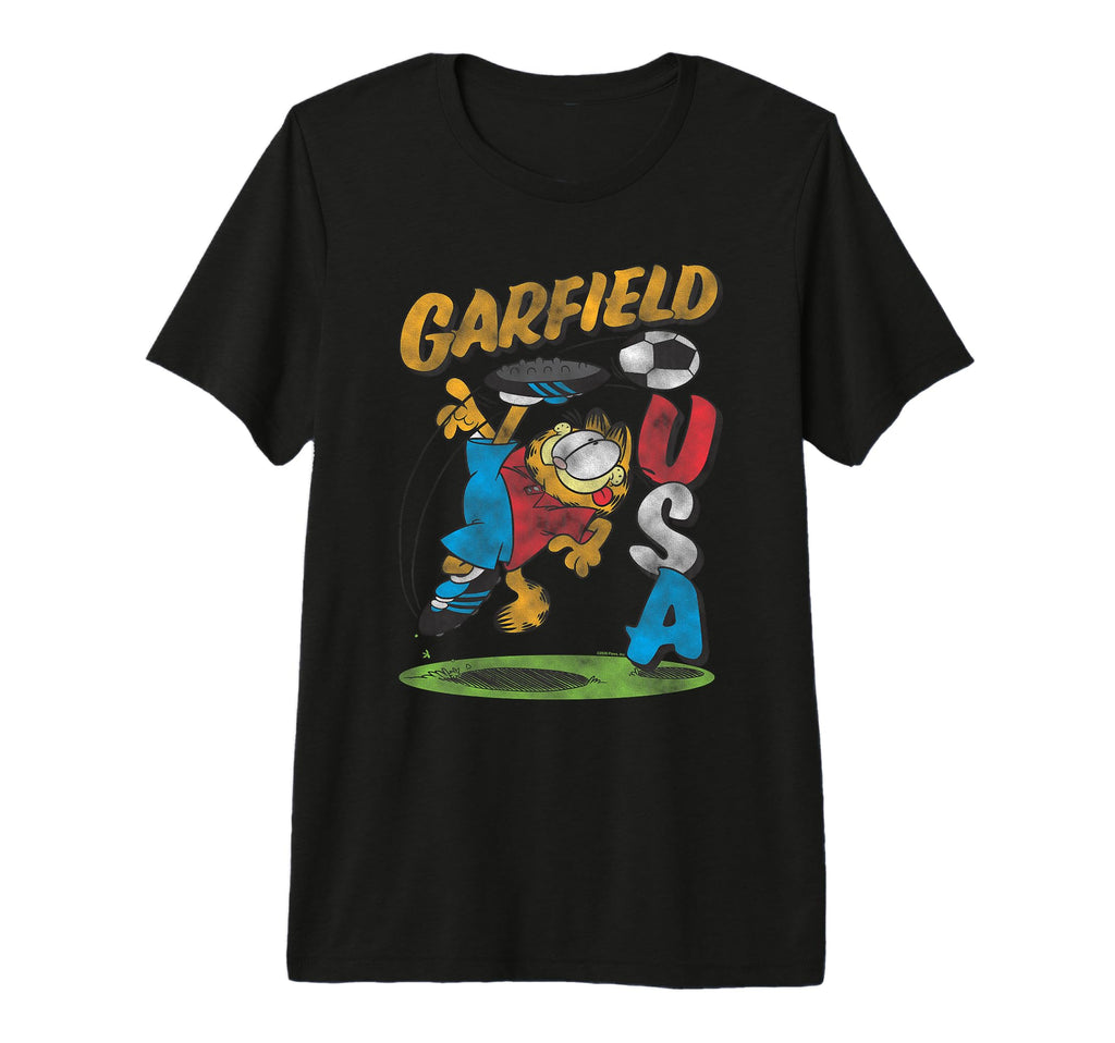 Garfield Usa Soccer Sports Cat T-Shirt - Custom Art Print for Adults - T-Shirt, Sweatshirt, Hoodie