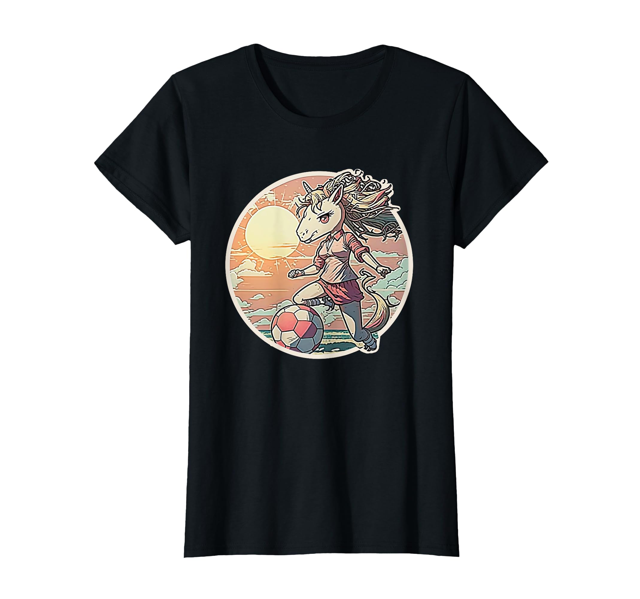 Soccer Anime Manga Unicorn Soccer Outfit T-Shirt - Graphic Print for Adults - T-Shirt, Sweatshirt, Hoodie