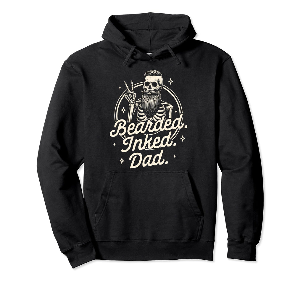 Bearded Dad Tattooed Daddy Fathers Hoodie - Streetwear Style for Adults - T-Shirt, Sweatshirt, Hoodie