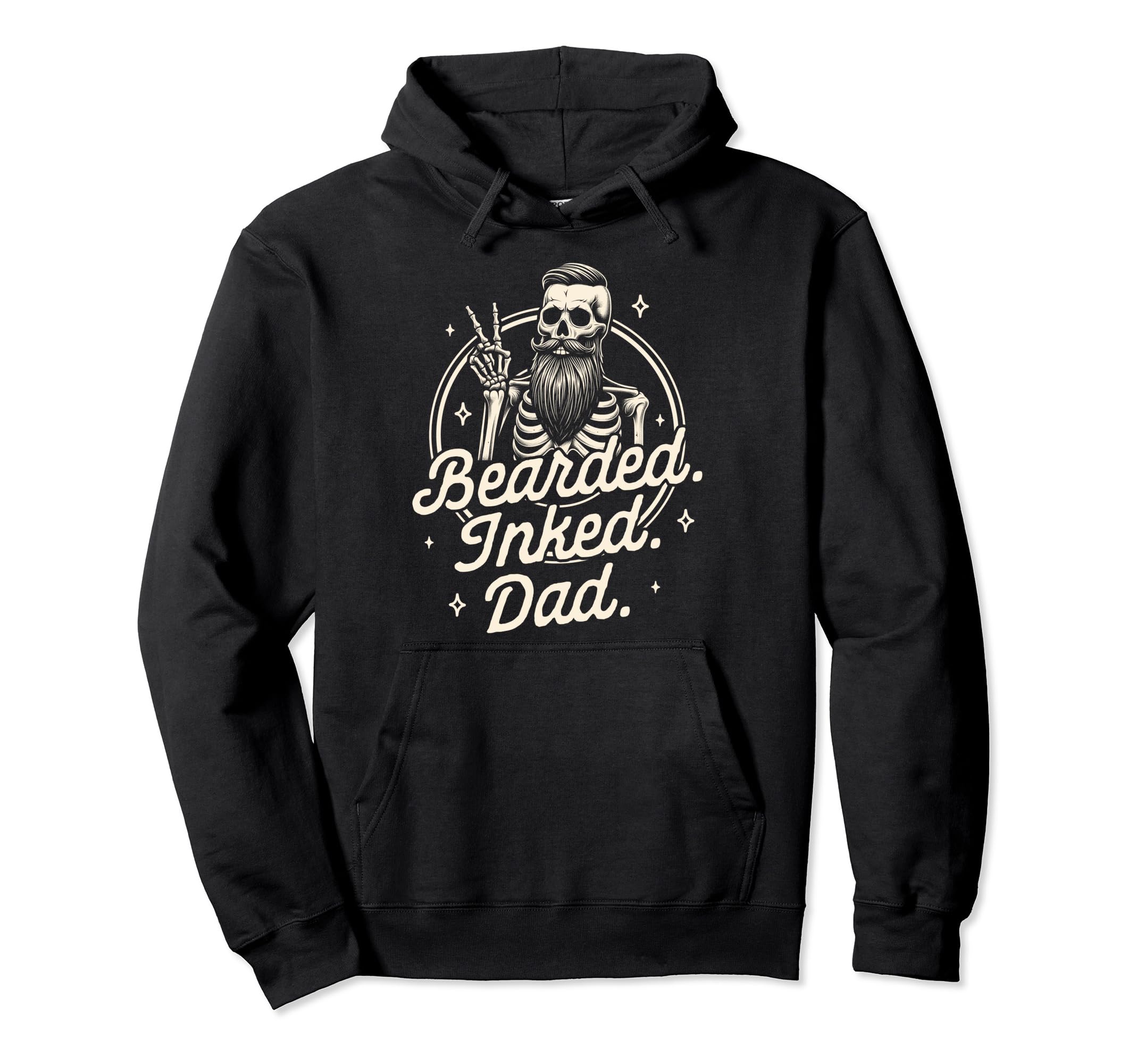 Bearded Dad Tattooed Daddy Fathers Hoodie - Streetwear Style for Adults - T-Shirt, Sweatshirt, Hoodie