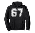 67 Number Sixty Seven Team Sports Grunge Hoodie - Graphic Print for Adults - T-Shirt, Sweatshirt, Hoodie