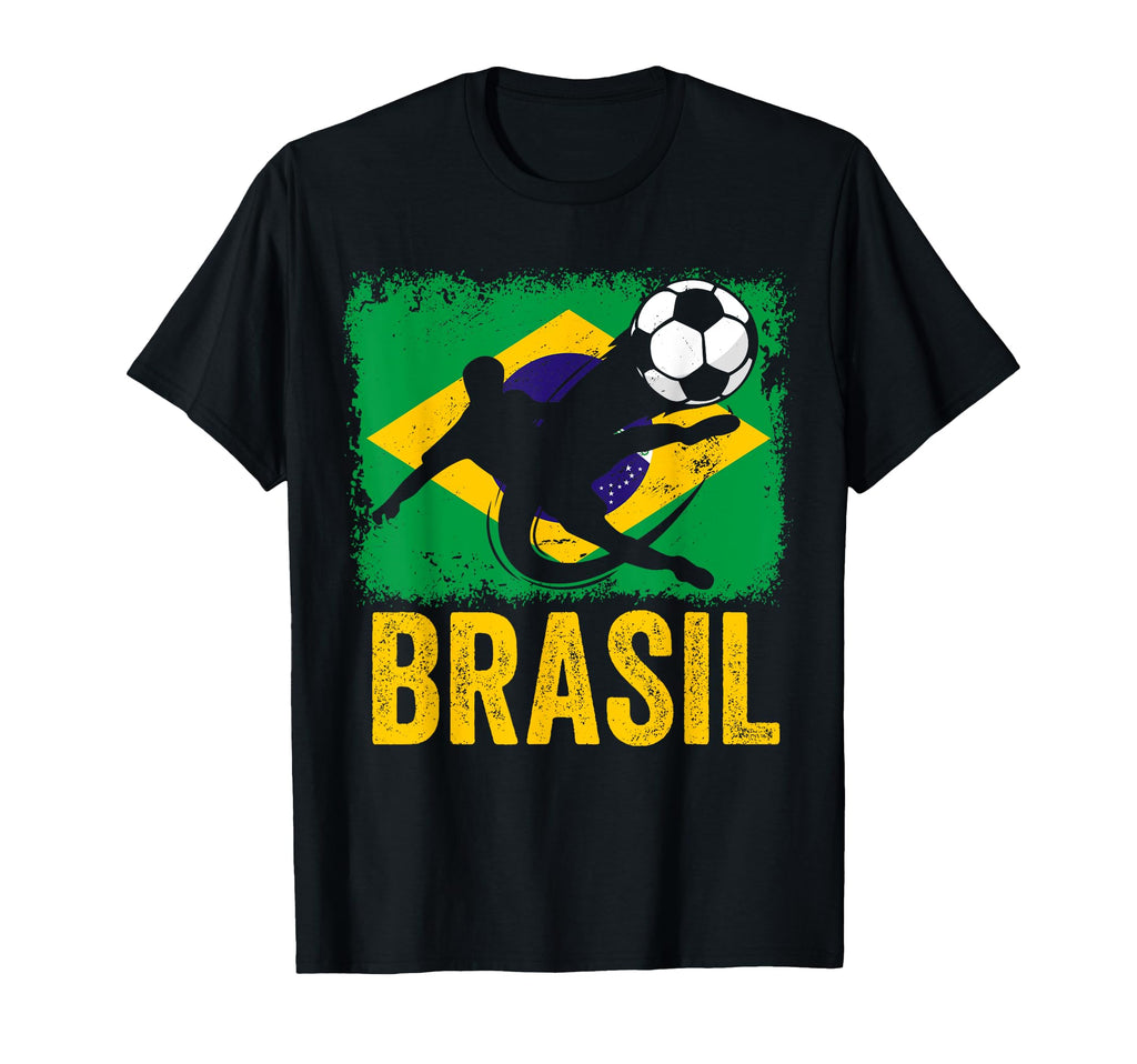 Brazil National Flag Brasil Soccer Player T-Shirt - Minimalist Print Unisex - T-Shirt, Sweatshirt, Hoodie