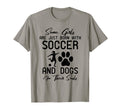 Female Soccer Player Soccer And Dogs T-Shirt - Graphic Print Men Women - T-Shirt, Sweatshirt, Hoodie