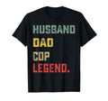 Husband Dad Cop Legend Fathers Day Funny T-Shirt - Custom Art Print Unisex - T-Shirt, Sweatshirt, Hoodie