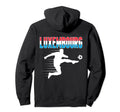 Luxembourg Soccer Fans Jersey Proud Hoodie - Custom Art Print for Adults - T-Shirt, Sweatshirt, Hoodie