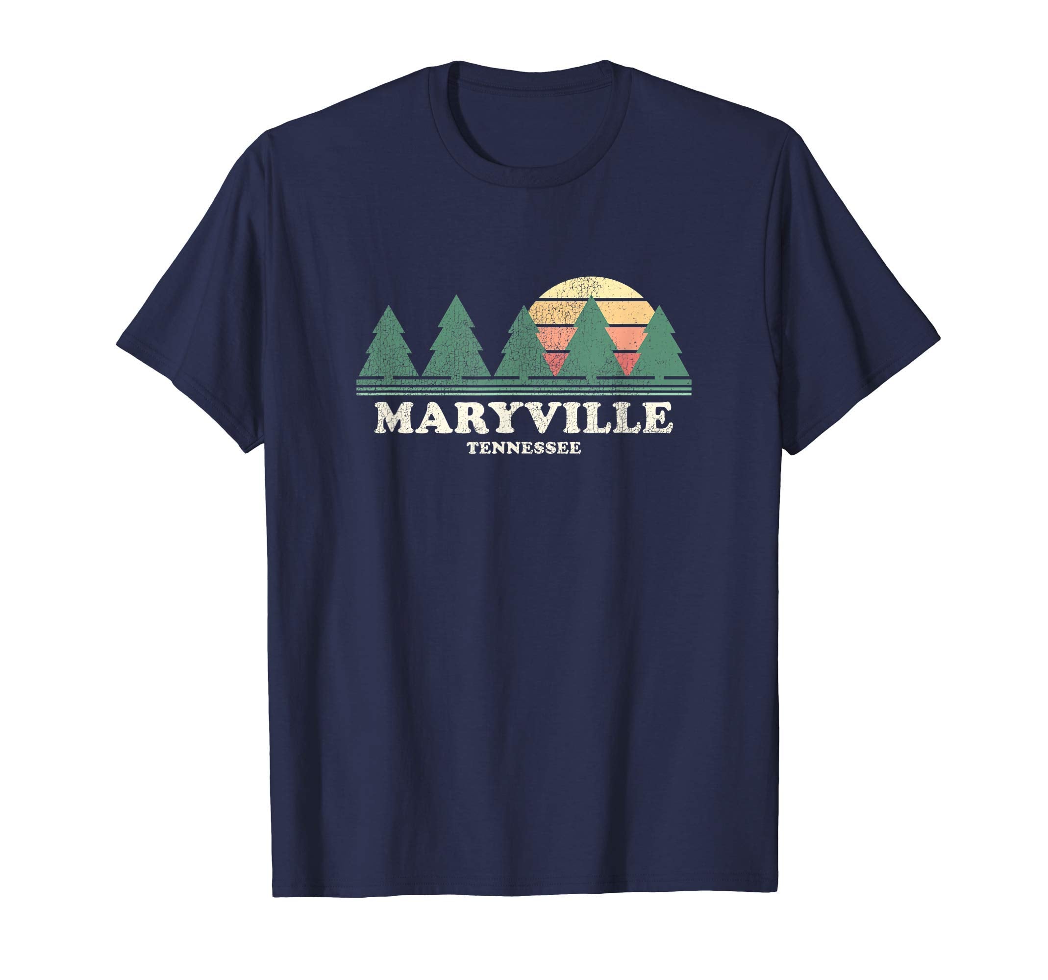 Maryville Tn Throwback 70S T-Shirt - Fun Novelty Design for Adults - T-Shirt, Sweatshirt, Hoodie