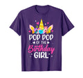 Pop Pop Birthday Unicorn Bday Party T-Shirt - Novelty Apparel for Adults - T-Shirt, Sweatshirt, Hoodie