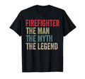 Mens Firefighter Myth Legend Gift Dad T-Shirt - Unique Graphic Men Women - T-Shirt, Sweatshirt, Hoodie