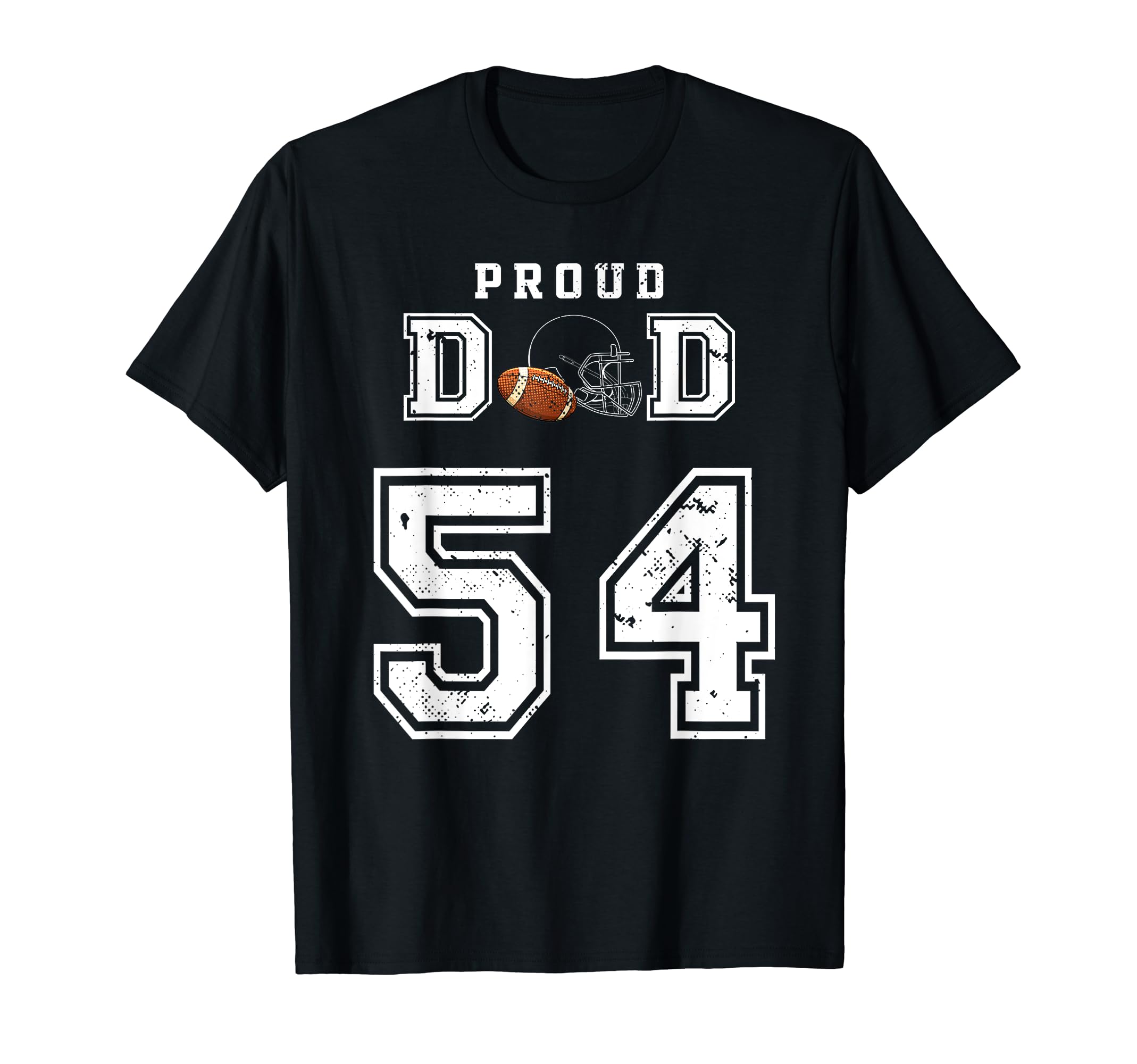 Custom Proud Football Dad Number 54 T-Shirt - Minimalist Print Unisex - T-Shirt, Sweatshirt, Hoodie