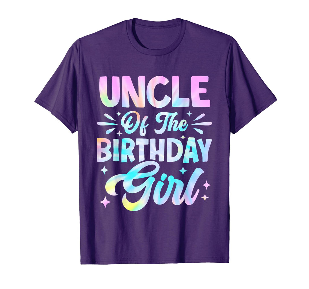 Uncle Birthday Tie Dye Party Family T-Shirt - Custom Art Print Men Women - T-Shirt, Sweatshirt, Hoodie