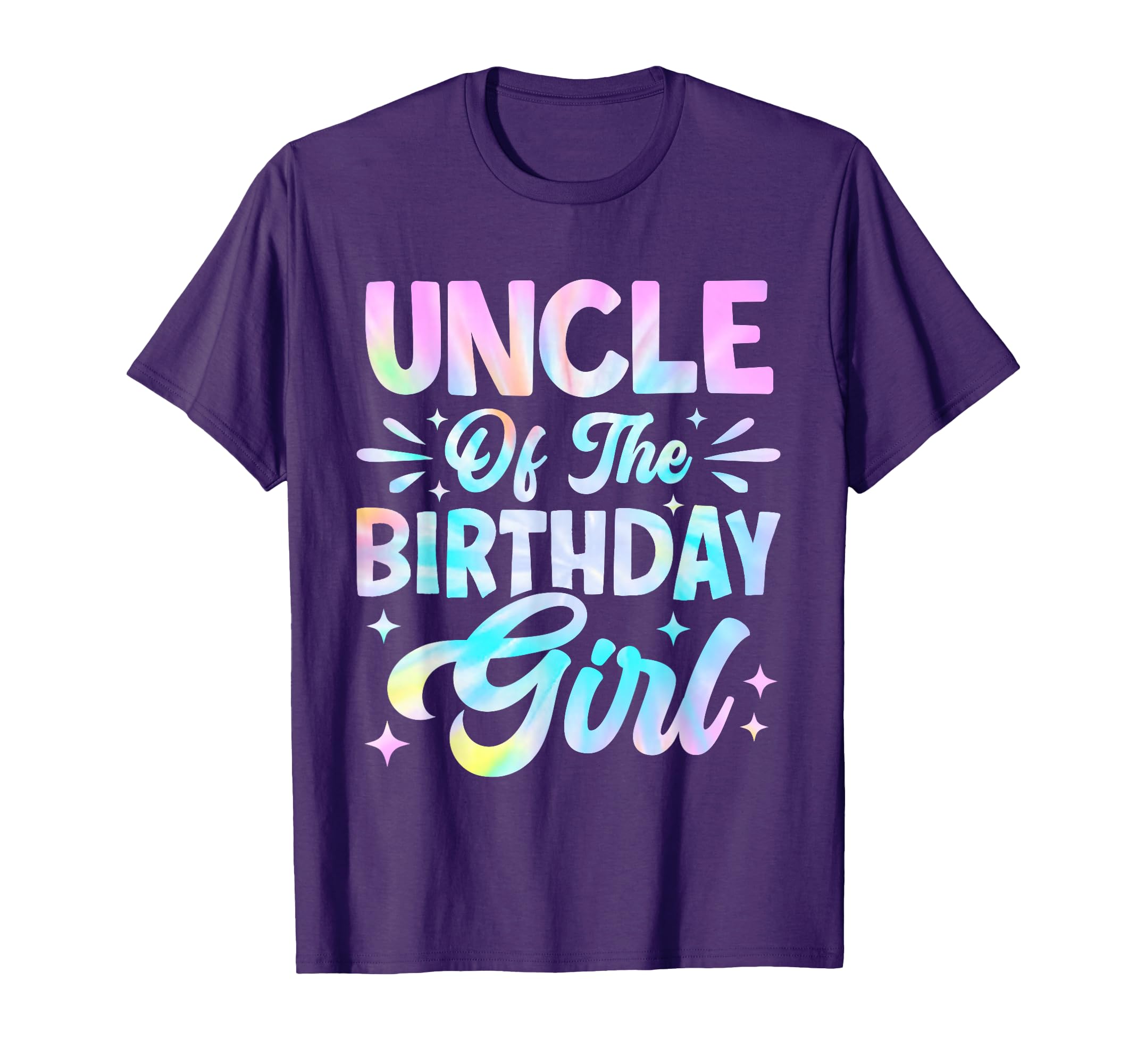 Uncle Birthday Tie Dye Party Family T-Shirt - Custom Art Print Men Women - T-Shirt, Sweatshirt, Hoodie