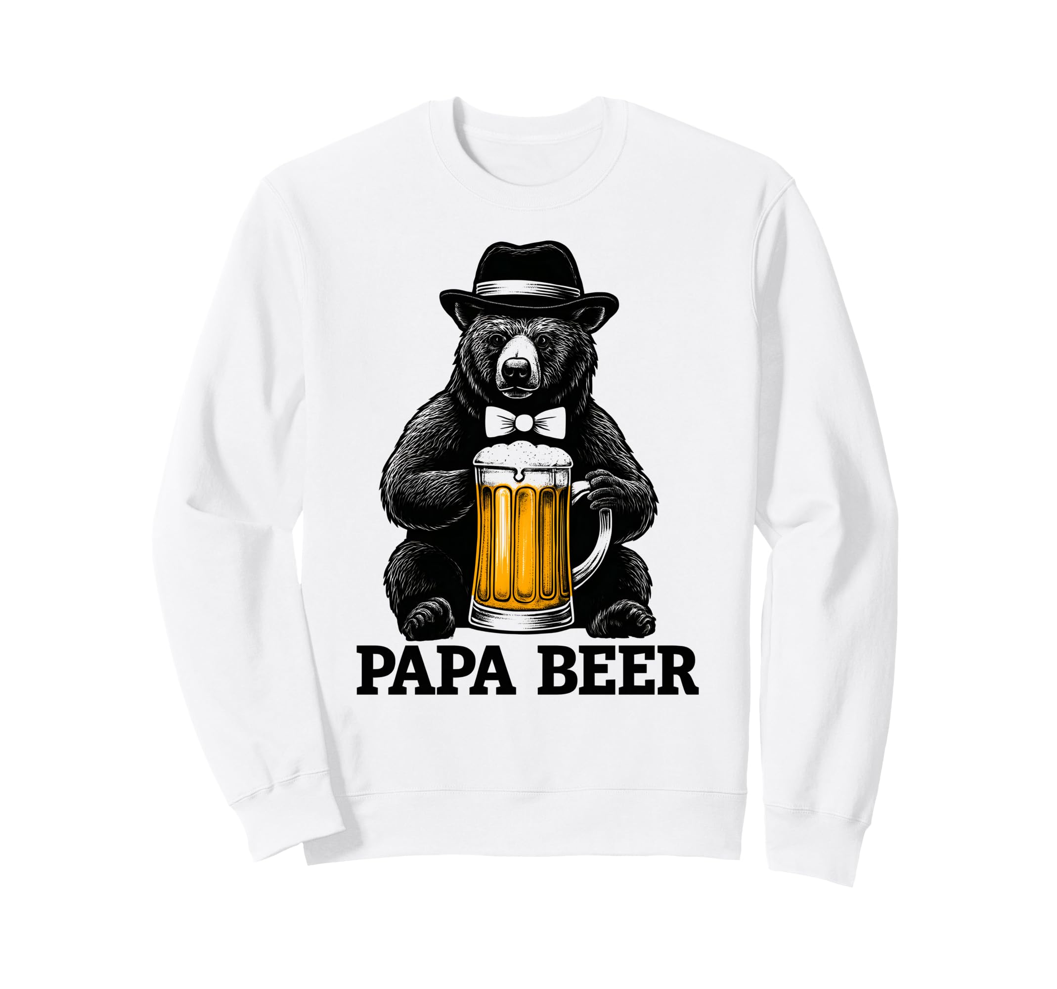 Papa Beer Funny Dad Bear Drinking Sweatshirt - Fun Novelty Design Unisex - T-Shirt, Sweatshirt, Hoodie