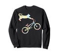 Biker Cat Bmx Bike Funny Animal Sweatshirt - Custom Art Print for Adults - T-Shirt, Sweatshirt, Hoodie