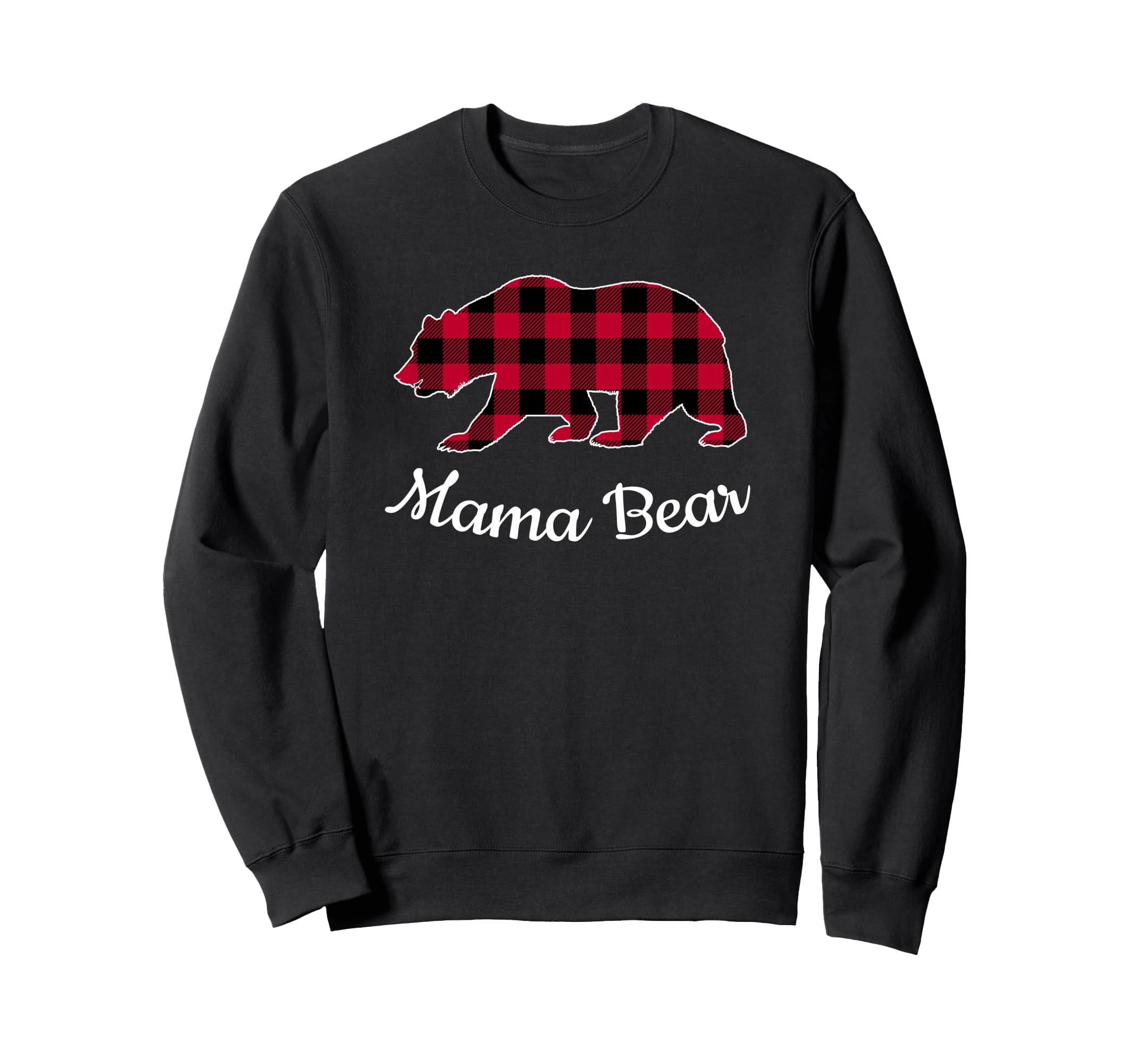 Mama Bear Pajama Red Buffalo Plaid Sweatshirt - Streetwear Style Men Women - T-Shirt, Sweatshirt, Hoodie