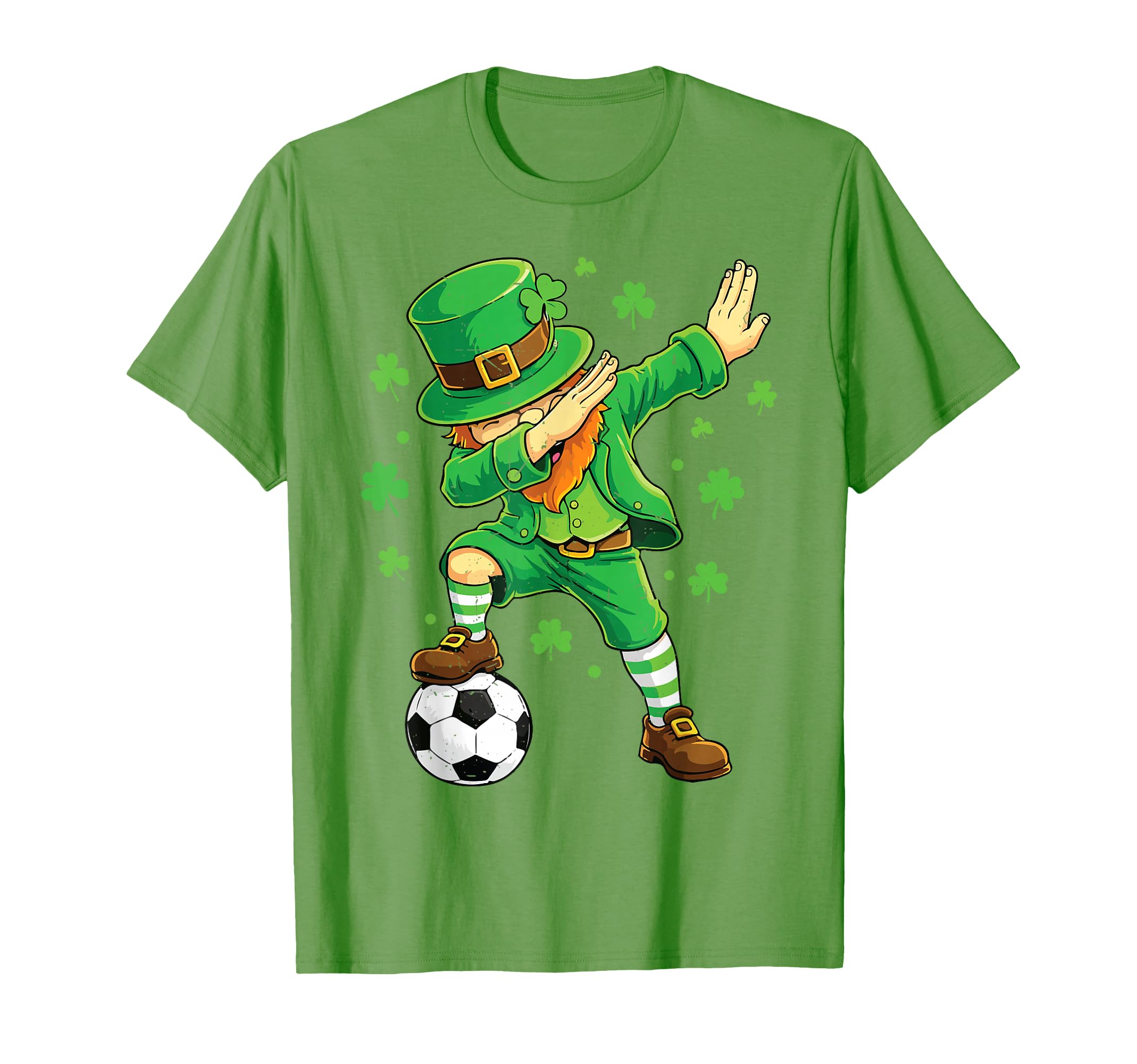 Dabbing Leprechaun Funny Soccer St T-Shirt - Minimalist Print for Adults - T-Shirt, Sweatshirt, Hoodie