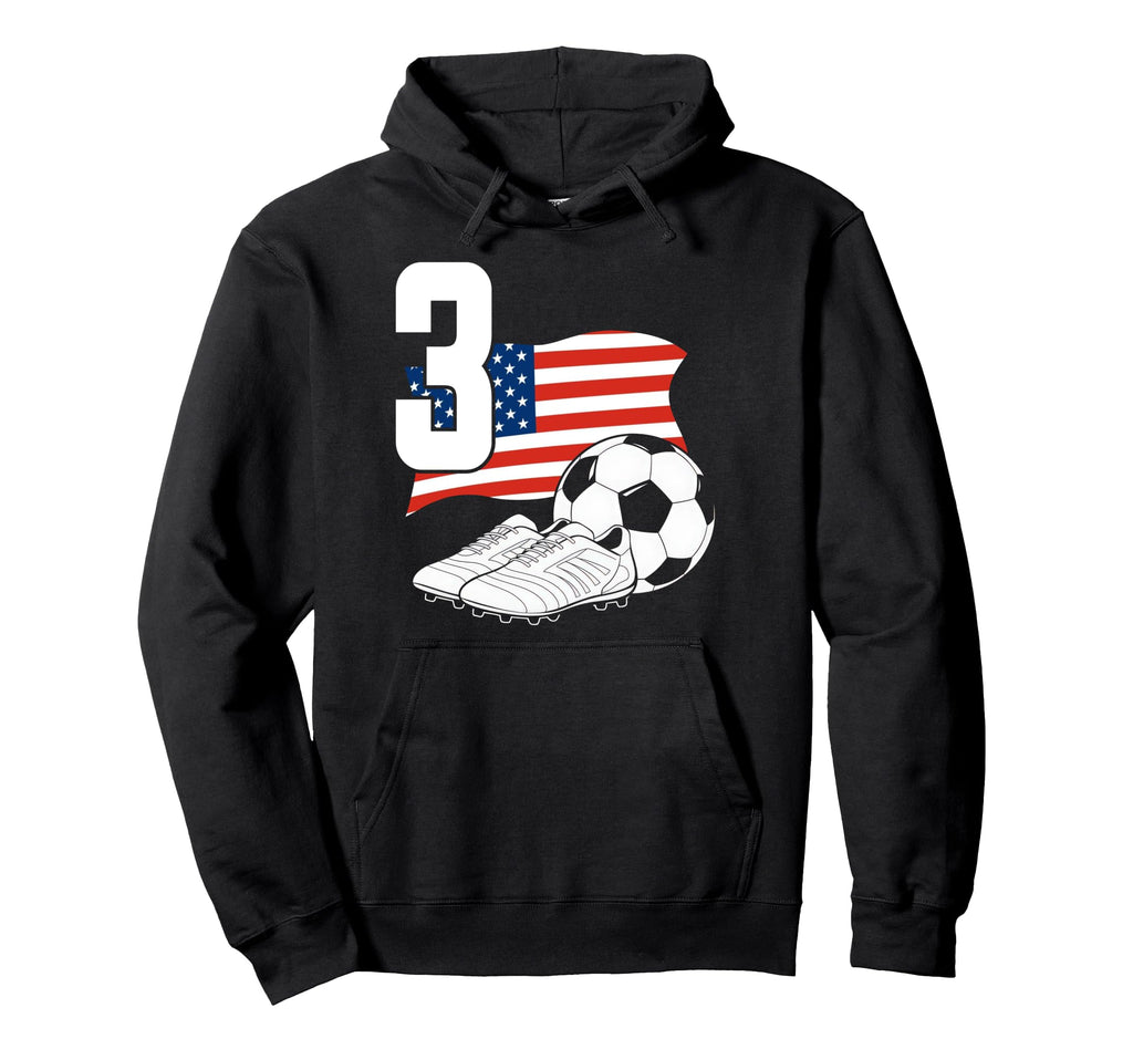 3 Soccer Birthday Gift Soccer Fan Sports Hoodie - Novelty Apparel Unisex - T-Shirt, Sweatshirt, Hoodie