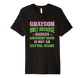 Badass Grayson Name Unique Nickname T-Shirt - Unique Graphic for Adults - T-Shirt, Sweatshirt, Hoodie