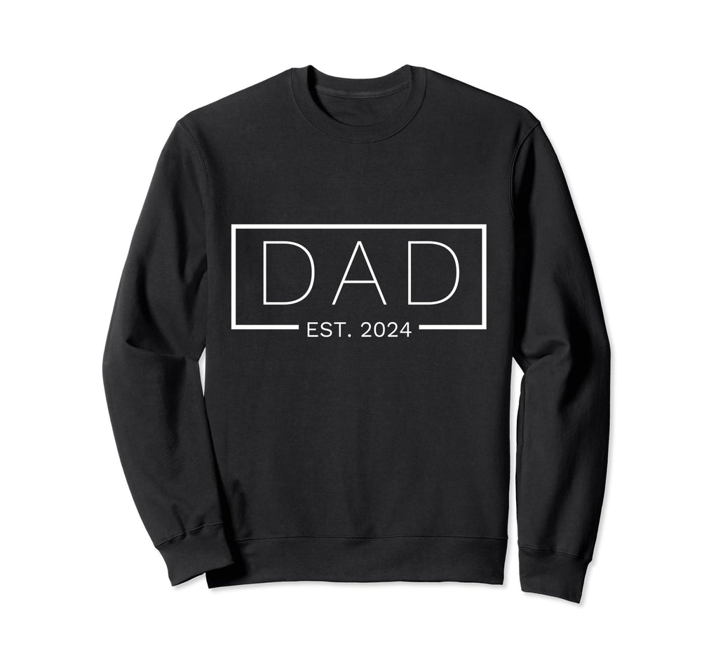 Dad Est 2024 New Daddy 2024 Father Sweatshirt - Custom Art Print Unisex - T-Shirt, Sweatshirt, Hoodie