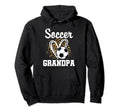 Soccer Grandpa Leopard Heart Matching Hoodie - Graphic Print for Adults - T-Shirt, Sweatshirt, Hoodie