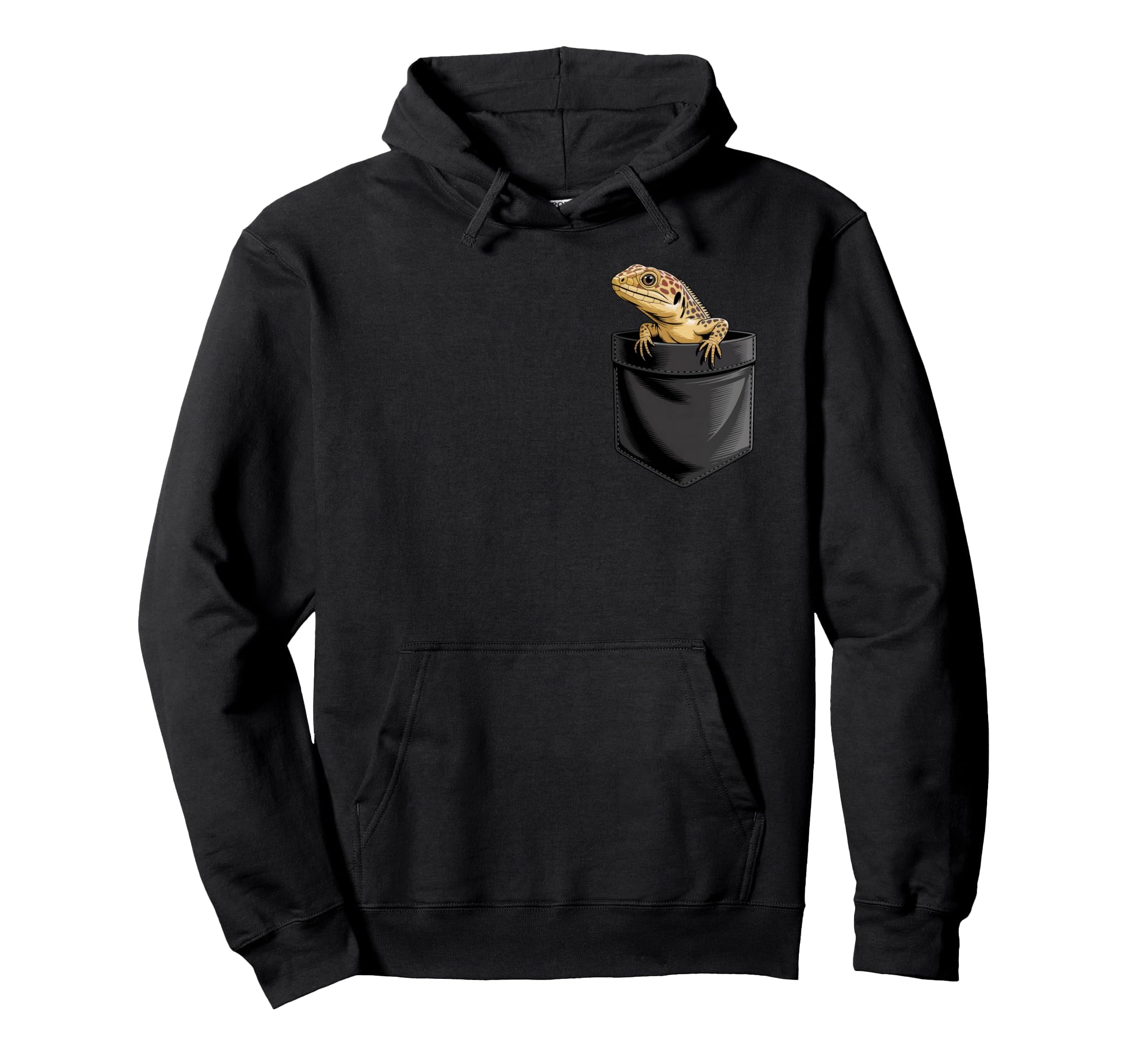 Lizard Pocket Funny Reptile Animals Hoodie - Fun Novelty Design for Adults - T-Shirt, Sweatshirt, Hoodie