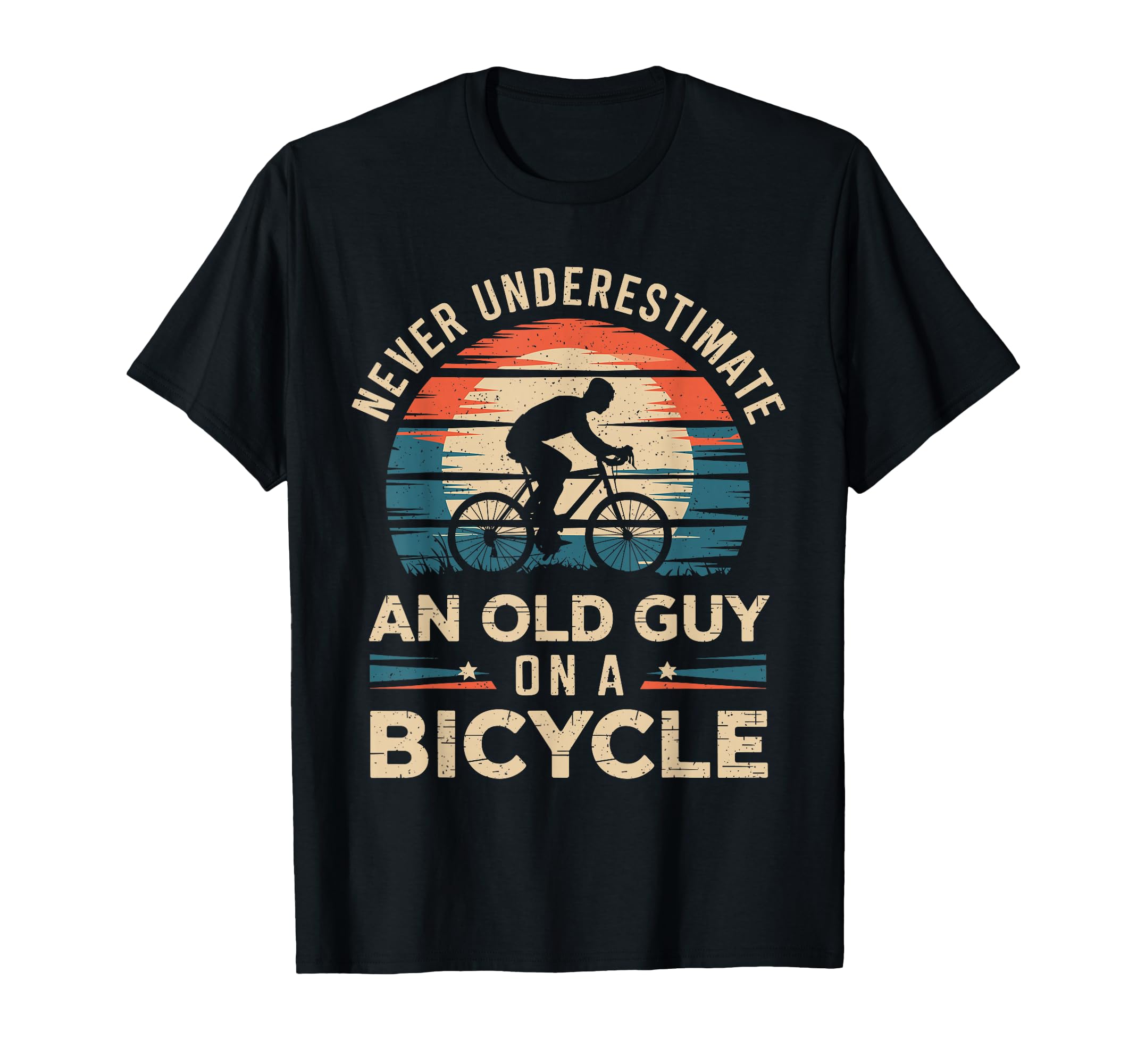 Never Underestimate Old Guy Bicycle T-Shirt - Streetwear Style for Adults - T-Shirt, Sweatshirt, Hoodie