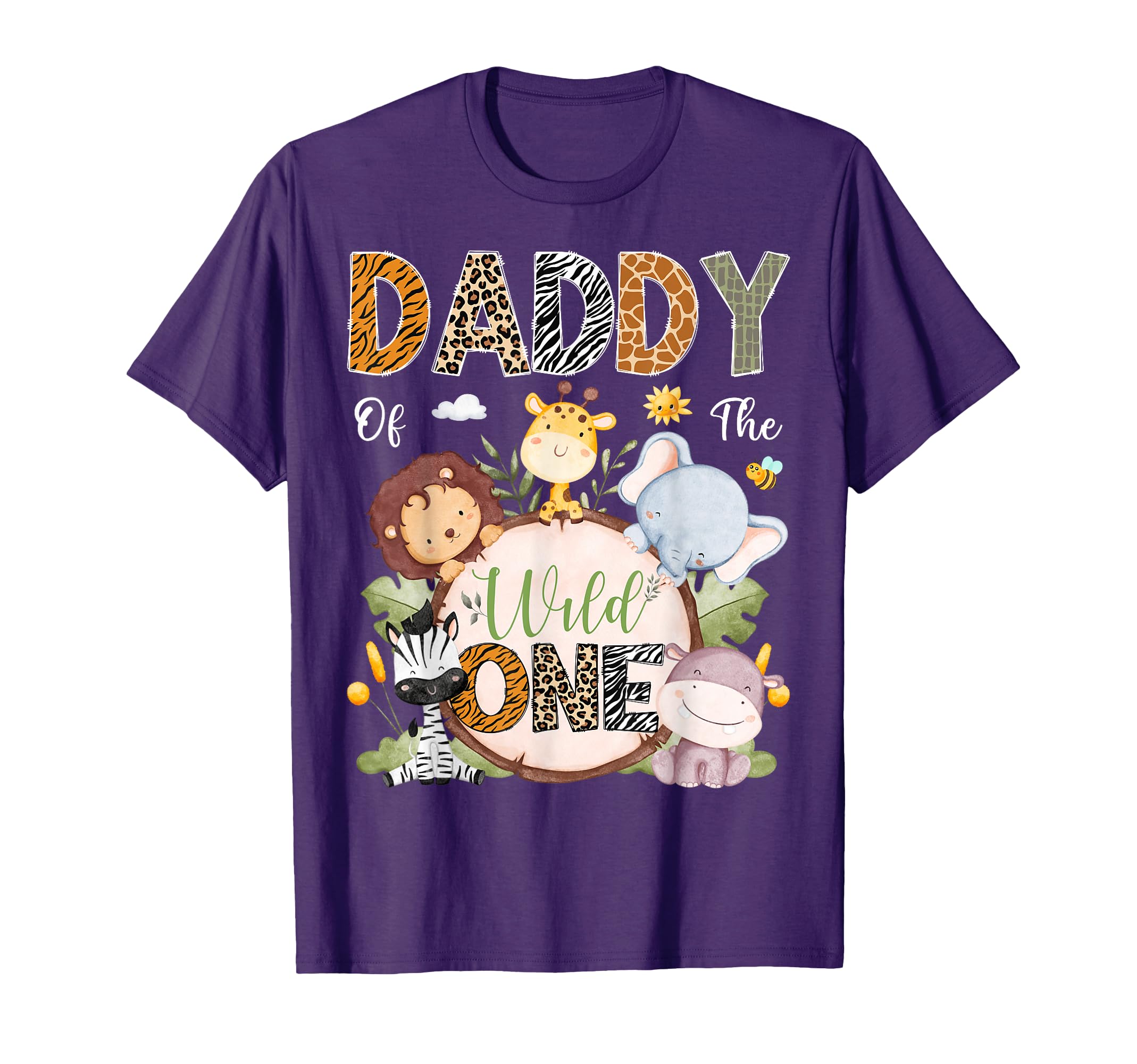 Daddy Wild One 1St Birthday Safari T-Shirt - Graphic Print Men Women - T-Shirt, Sweatshirt, Hoodie
