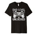 Mens Dad Level Unlocked Gaming Gamer New T-Shirt - Minimalist Print Unisex - T-Shirt, Sweatshirt, Hoodie