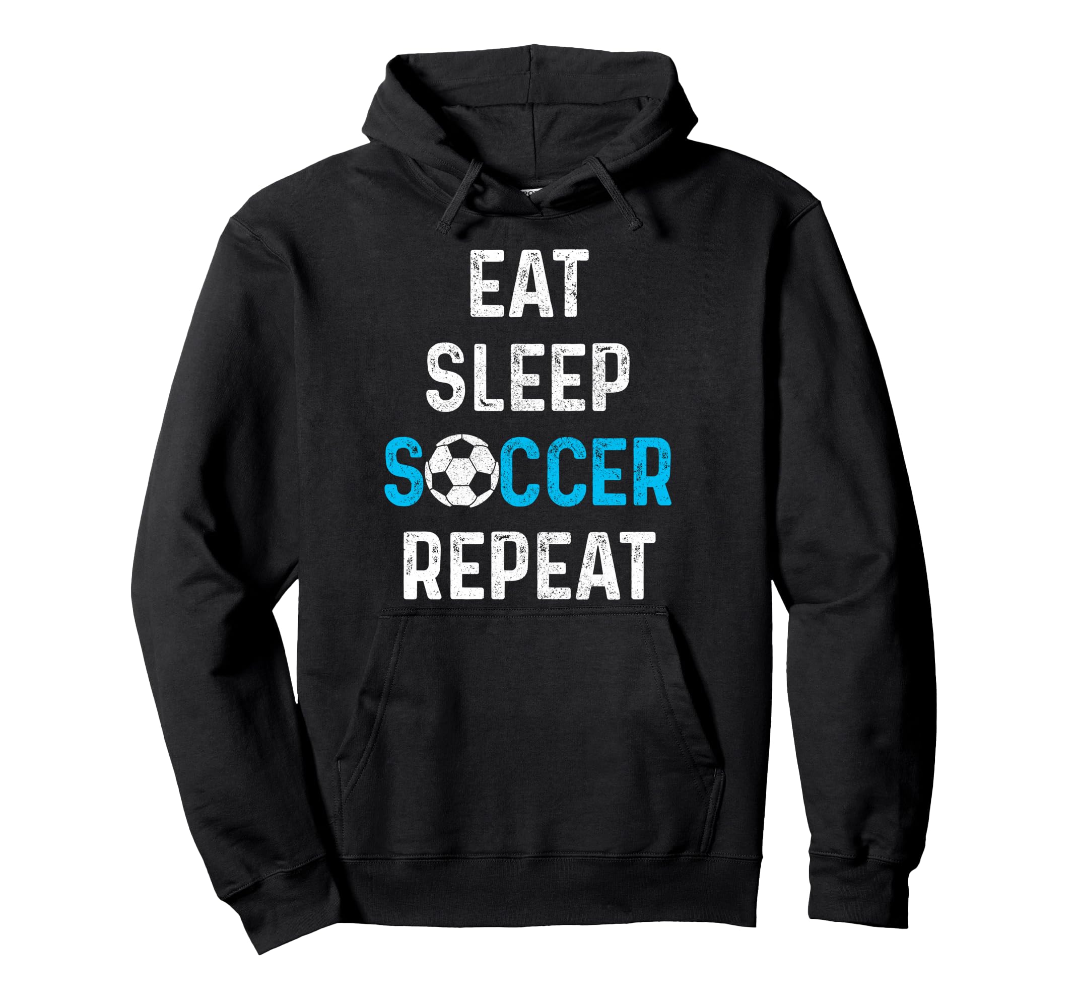 Eat Sleep Soccer Repeat Soccer Player Hoodie - Aesthetic Graphic Unisex - T-Shirt, Sweatshirt, Hoodie