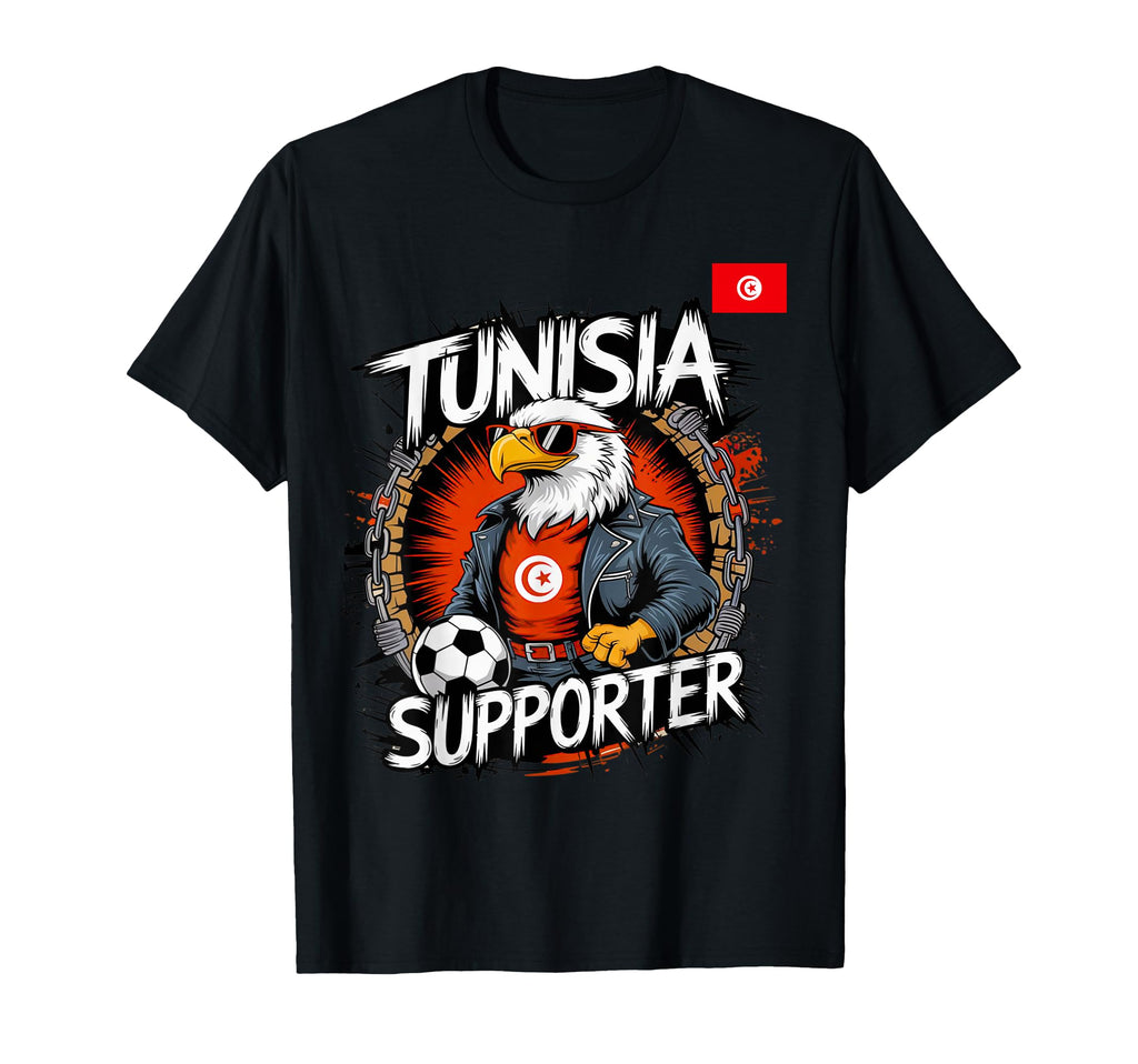Tunisian Flag Football Fans Tunisian T-Shirt - Casual Everyday Wear Unisex - T-Shirt, Sweatshirt, Hoodie