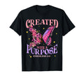 Created Purpose Christian Butterfly T-Shirt - Unique Graphic for Adults - T-Shirt, Sweatshirt, Hoodie