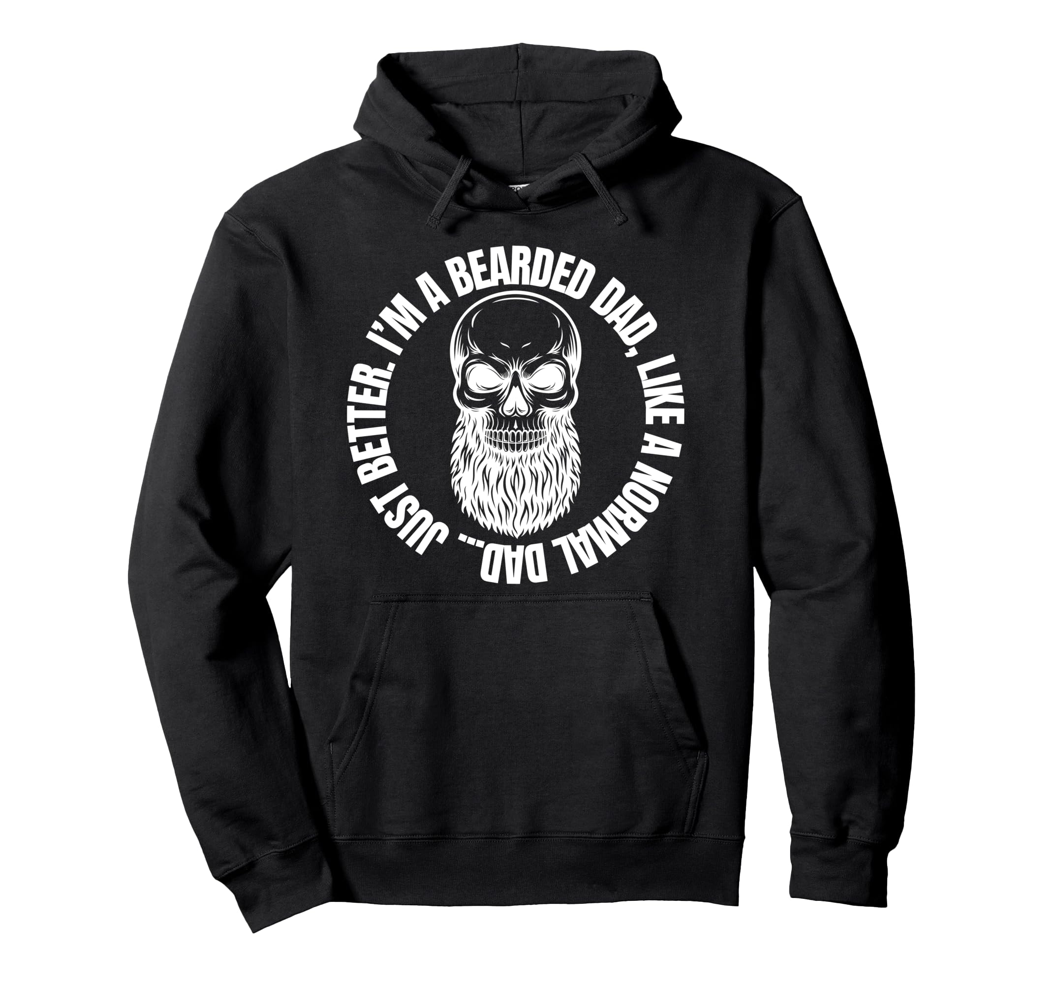 Bearded Dad Mens Beard Funny Super Step Hoodie - Minimalist Print Unisex - T-Shirt, Sweatshirt, Hoodie