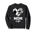 Mom Life Heart Funny Soccer Hockey Mom Sweatshirt - Graphic Print Men Women - T-Shirt, Sweatshirt, Hoodie