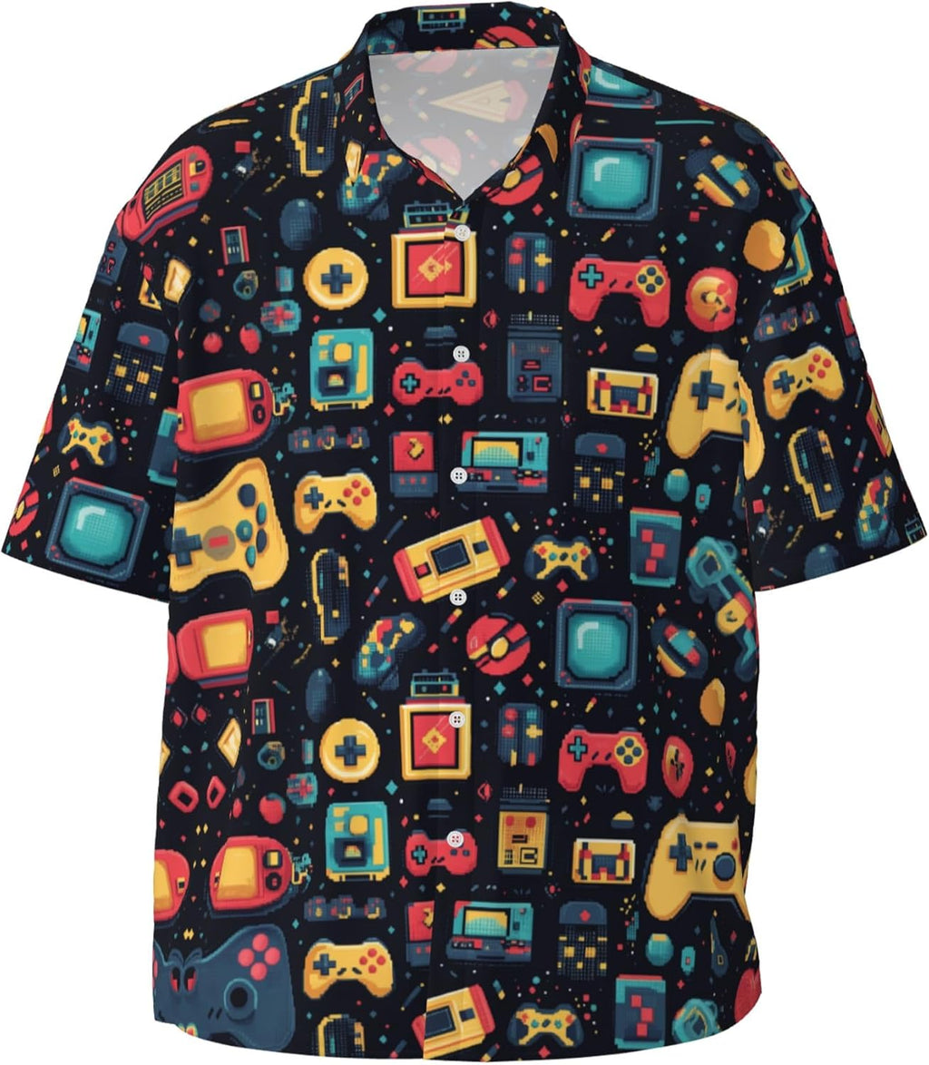 Mens Short Sleeve Button Up Casual Party Stylish - Adult & Kids T-Shirts, Sweatshirts & Hoodies apparel design preview 1