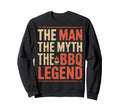Myth Barbeque Legend Dad Funny Sweatshirt - Fun Novelty Design for Adults - T-Shirt, Sweatshirt, Hoodie