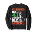 Happy Husband Dad 41 Years Old Sweatshirt - Fun Novelty Design Unisex - T-Shirt, Sweatshirt, Hoodie