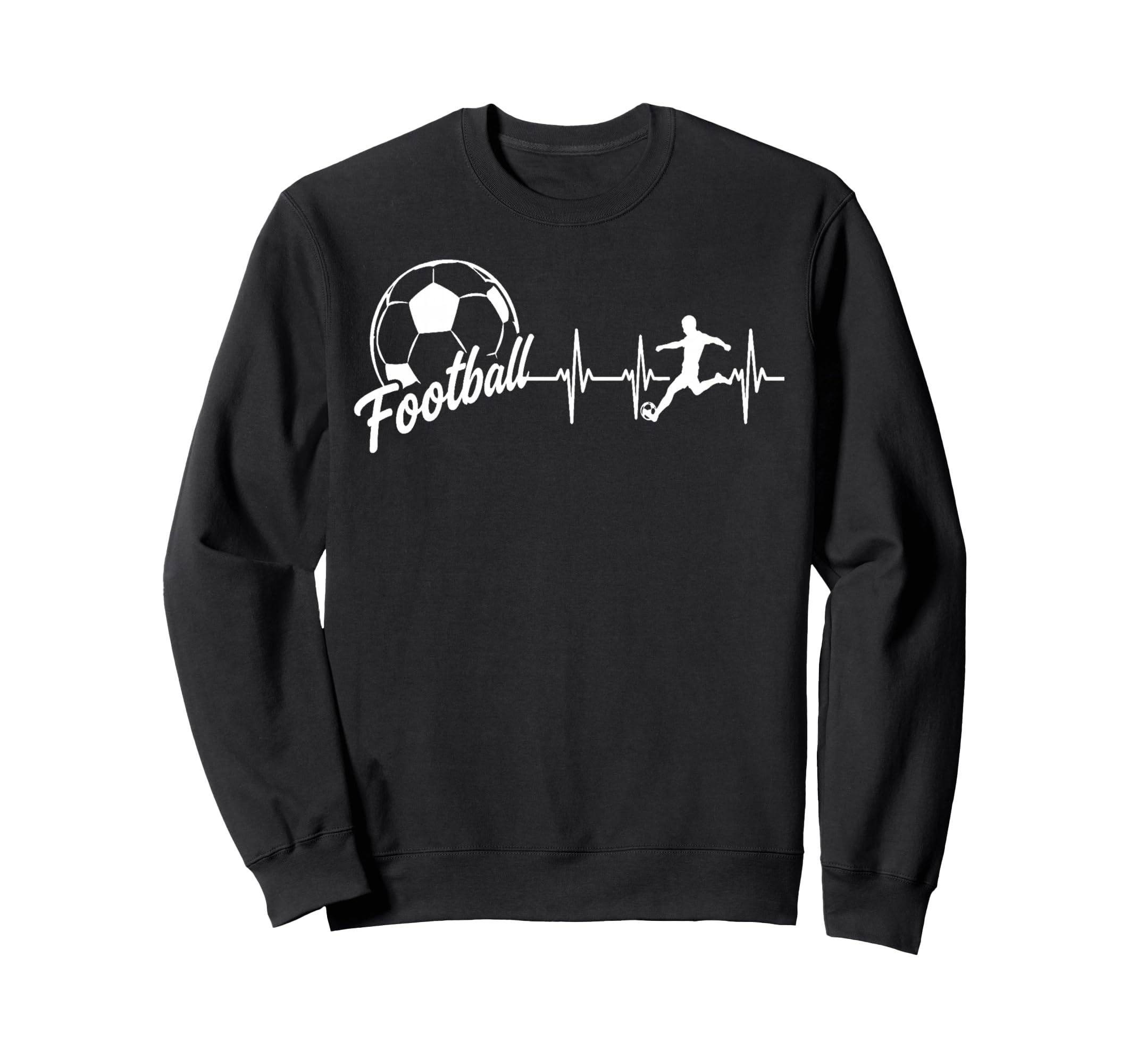 Football Heartbeat Soccer Player Sweatshirt - Unique Graphic for Adults - T-Shirt, Sweatshirt, Hoodie